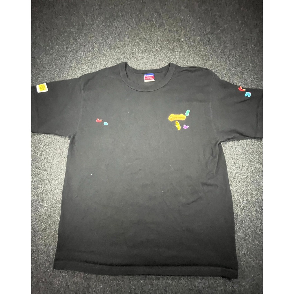 VTG Champion Dreamville Festival T Shirt Men L Black Y2K Butterfly Graphic 2000s